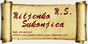 Miljenko Sukonjica vizit kartica